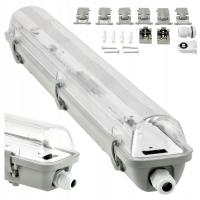 1x60cm герметичный светодиодный светильник с металлическим листом светодиодный светильник для гаража для люминесцентных ламп