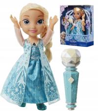 Śpiewająca lalka ELSA + MIKROFON Kraina Lodu WERSJA PL -Śpiewa MAM TĘ MOC