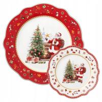 VILLA ITALIA Zestaw do ciasta świąteczny na 6 osób SANTA CLAUS SBN