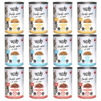 Влажный корм для кошек 75% мяса 12X 415 г. кусочки в соусе TUF TUF MIX