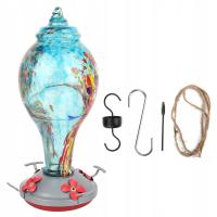 Kolorowe malowanie na szkle karmnik dla ptaków ogród dziedziniec na