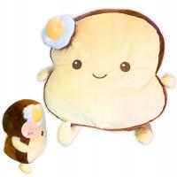 Maskotka Pluszowa Pluszak Tost Chlebek Poduszka DUŻA Przytulanka21cm