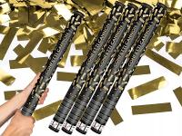 TUBY STRZELAJĄCE ZŁOTE KONFETTI PASKI SYLWESTER URODZINY IMPREZA ŚLUB 60cm