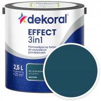 Dekoral Effect 3in1 матовая краска для защиты от пятен темно-синий морской 2,5 л