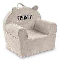 Fotelik dziecięcy piankowy + IMIĘ do pokoju dla dziecka LEKKI BEZPIECZNY