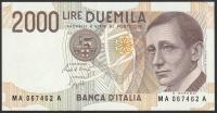 Włochy 2000 lirów 1990 - G. Marconi - stan bankowy UNC -