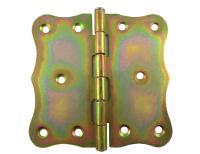 ZAWIAS BUDOWLANY SPLATANY DO DRZWI BRAMY FURTKI SKRZYNI 100x100 RETRO ZŁOTY