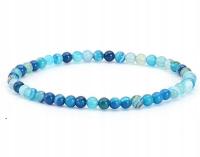 BRANSOLETKA DAMSKA KORALIKI KAMIEŃ NATURALNY AGAT 4mm