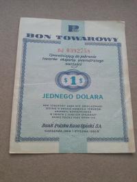 Bon towarowy 1 dolar 1960 pewex rzadki seria Bd