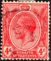 kol.bryt.Straits Settlements KGV 4 c.