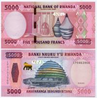 RWANDA 5000 FRANKÓW 2024 06.28 PW 45 UNC