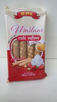 Maślane rurki waflowe duże 100g MK