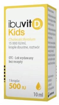 IBUVIT D3 KIDS Lek niedobór witaminy D 15 000 I.U./ml krople doustne 10 ml