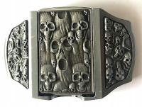 Czaszki skull z zapalniczką benzynową klamra do pasa