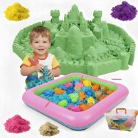 PIASEK KINETYCZNY 3KG PIASKOWNICA XL ZESTAW + FOREMKI BASEN PREZENT ŚWIĘTA