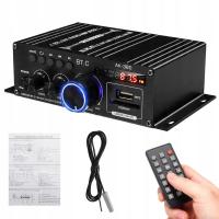 Wzmacniacz audio BT-298Pro czarny 50 W Bluetooth 5.0 tuner FM USB SD