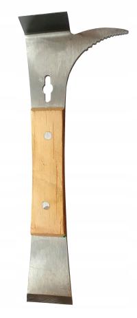 Зубило из нержавеющей стали в деревянной оправе с крюком