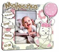 Рамка детская Метрика фото 10x15 персонализированная память о рождении