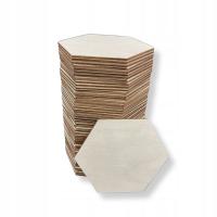 Sześciokąty drewniane do ozdabiania 50 SZT 10cm ZESTAW KSZTAŁTKA HEKSAGON