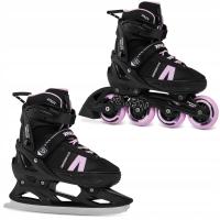 Rolki Łyżwy figurowe 2w1 RAVEN Profession PLUS Lila Speed Lacing