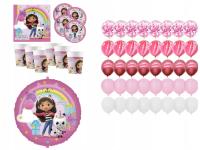 Набор для дня рождения воздушные шары тарелки чашки салфетки кошачий домик Габи