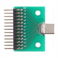 Męska płytka testowa USB 3.1 typu C ze złączem 24P+2P na płytce PCB