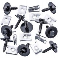 20x zestaw blaszek wkrętów 4.8 montażowych BMW 3 E46 E90 5 E39 E60 E63 E81