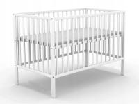 Белая деревянная детская кроватка Magda 120x60 см