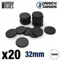 Plastic Bases - Round 32mm BLACK