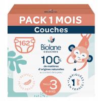 Pieluszki jednorazowe Biolane Rozmiar 3 (4 - 9 kg) 162 szt. - 3 op. x 54szt