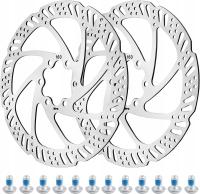 2 tarcze hamulcowe do roweru, 160 mm, ze stali nierdzewnej, 6-otworowe tarc