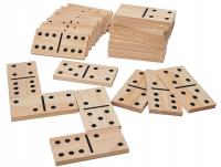 Duże Domino Dla Dzieci Klasyczne Tradycyjne Drewniane 28 Płytek Duża Gra