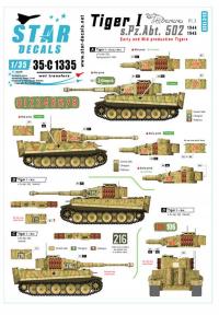 Star Decals 35-C1333 1/35 Tiger I. sPzAbt 502 #1