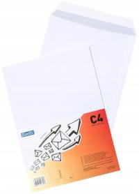 Самоуплотняющиеся конверты С4 в формат А4 белый 25шт. Bantex