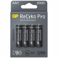 4x Akumulatorek GP AA 2000 mAh ReCyko+ Pro 1,2V