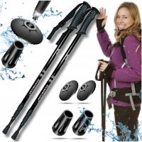 KIJKI DO NORDIC WALKING SKŁADANE KIJE TREKKINGOWE ANTISHOCK GÓRSKIE WYGODNE