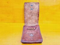 STARA ZABYTKOWA RAPORTÓWKA SKÓRA ORYGINAŁ Z PRL