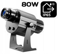 Projektor reklamowy LED GOBO IP65 zewnętrzny 80W kolorowe logo rzutnik