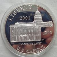 USA - 1 dolar - 2001 P - US Capitol Visitor Center - srebro