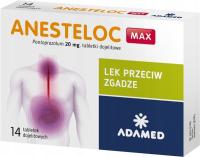 ANESTELOC MAX препарат для лечения изжоги рефлюкс таблетки 14