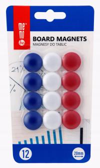 Magnesy do tablic MEMOBE, f20 mm, 12 szt. blister