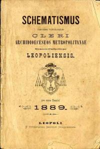 Schematyzm grekokatolickiej archidiecezji lwowskiej na rok 1889, łacina