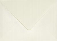 Koperty ozdobne na zaproszenia ecru perłowe ślub chrzest komunia B6 25 szt.