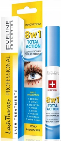 Средство для наращивания ресниц Eveline Lash Therapy Professional Total Action Serum 8in1