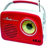 RETRO Radio FM/AM Akai APR-11R czerwony SD/USB MP3 AUX