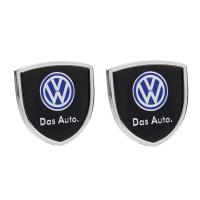 2шт Volkswagen металлическая автомобильная эмблема-черный