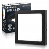 Panel LED natynkowy 24W NW czarny 22,5x22,5cm Plafon lampa sufitowa kwadrat