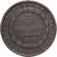 Sardynia 5 centesimi 1826
