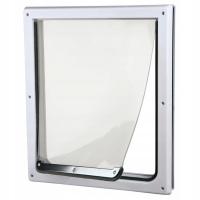 TRIXIE Drzwiczki dla psa 2-wariantowe dla dużych psów 39 × 45 cm