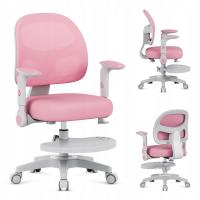 Krzesło obrotowe do biurka MARK ADLER różowe dla dziecka ergonomiczne